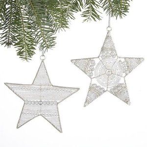 ISO Crate & Barrel Beaded Star Ornaments
